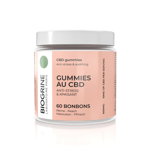 Pfirsich-CBD-Gummis – Antistress & beruhigend | 600 mg CBD 60 vegane Gummibärchen