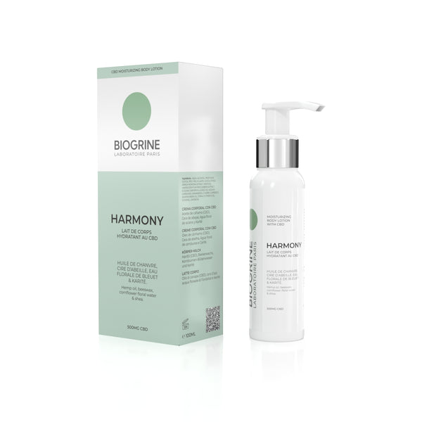 „HARMONY“ – CBD feuchtigkeitsspendende Körpermilch | 500 mg CBD 100 ml