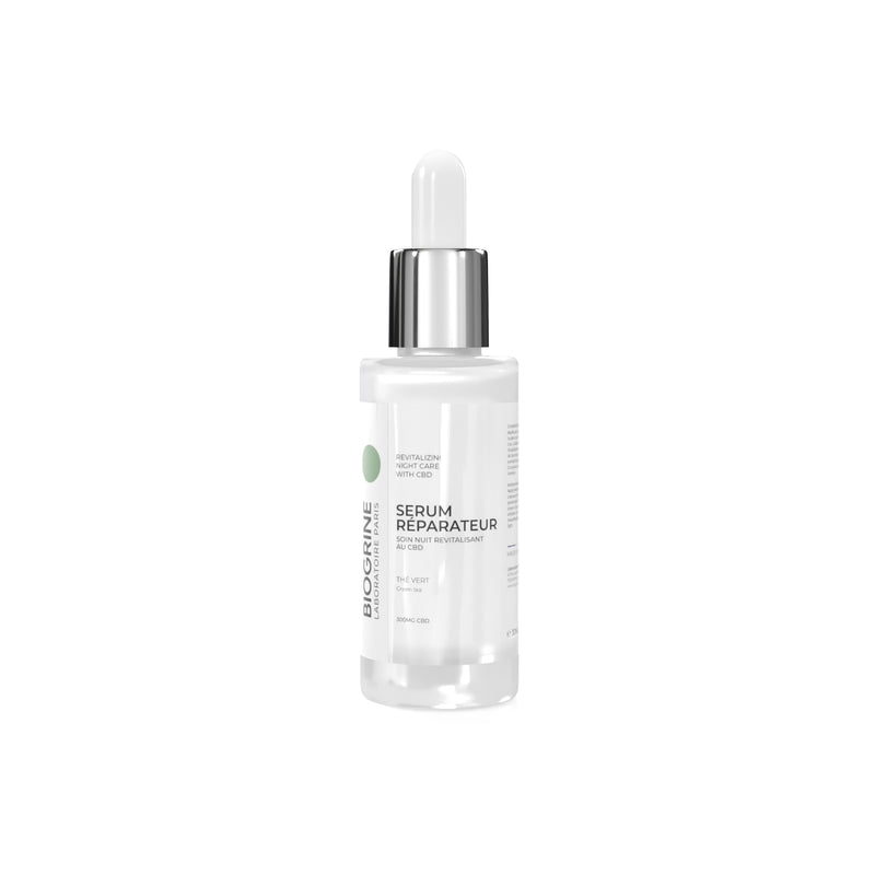 "SERUM REPARATEUR" - Soin nuit revitalisant au CBD  |  Thé vert | 300mg CBD 30ml